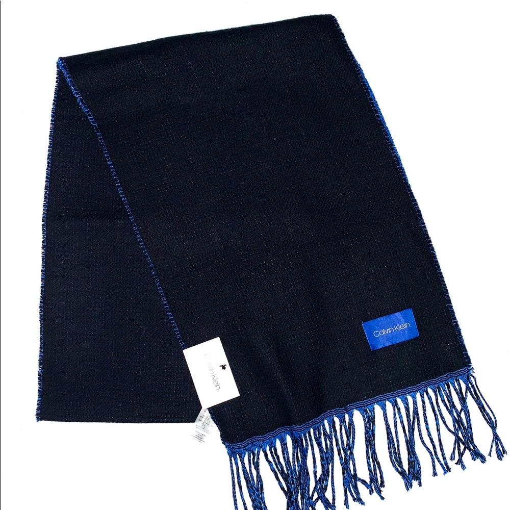 Calvin Klein Reversible Scarf with Fringe